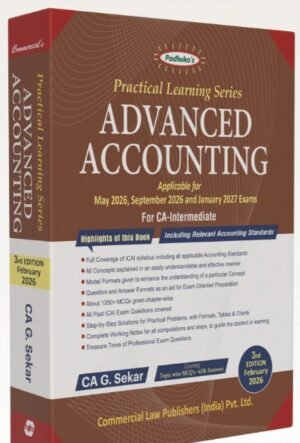 Padhuka CA Inter Book Advanced Accounting CA G Sekar May 26 Exam