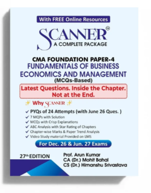 Shuchita Solved Scanner CMA Foundation Paper - 4 Fundamentals of Business Economics and Management Dec 26 & June 27