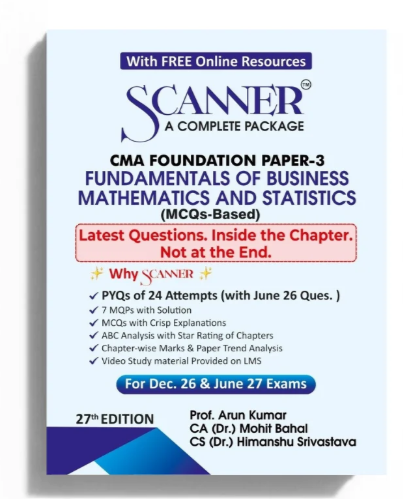 Shuchita Solved Scanner CMA Foundation Paper 3 Fundamentals of Business Mathematics and Statistics Dec 26 & June 27