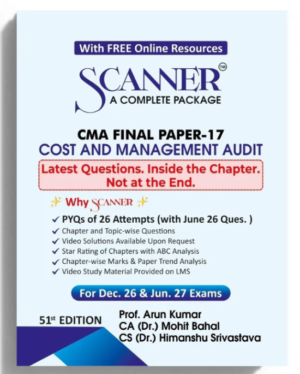 Shuchita Solved Scanner CMA Final Paper 17 Cost and Management Audit Dec 26 & June 27 Exam
