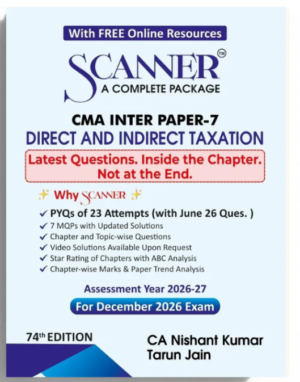 Shuchita Solved Scanner CMA Inter Paper 7 Direct and Indirect Taxation Dec 26 Exam