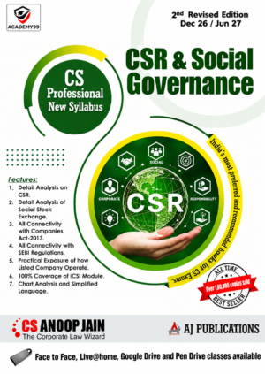 CS Professional CSR & Social Governance By CS Anoop Jain Dec 26 & June 27
