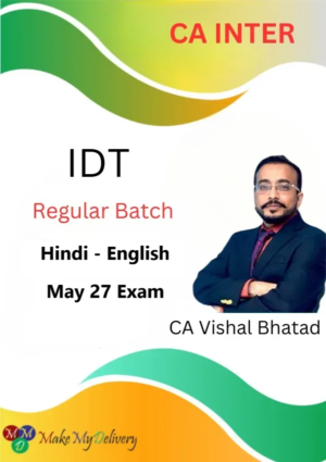 CA Inter Indirect Tax GST Regular BY CA Vishal Bhattad May 27
