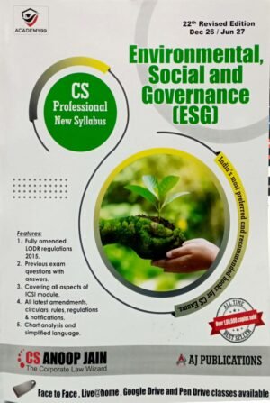 CS Professional Environmental, Social And Governance (ESG) By CS Anoop Jain Dec 26 & June 27