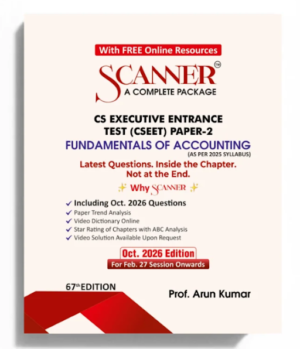 Shuchita Scanner CSEET Paper 2 Fundamentals of Accounting by Prof. Arun Kumar 67th Edition Feb 27 Exam