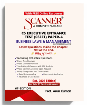 Shuchita Scanner CSEET Paper - 4 Business Law & Management by Prof. Arun Kumar For Feb 27 Exam