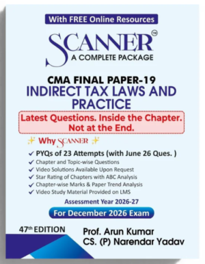 Shuchita Solved Scanner CMA Final Paper 19 Indirect Tax Laws and Practice Dec 26 Exam