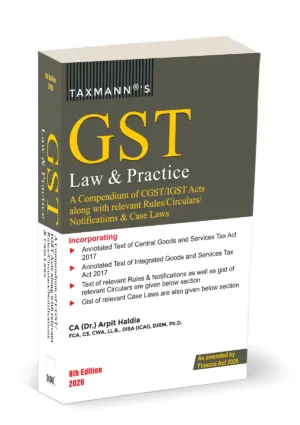 Taxmann GST Law & Practice By CA (Dr.) Arpit Haldia 8th Edition April 2026