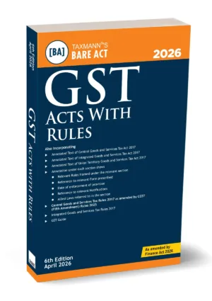Taxmann Bare Act GST Acts with Rules 6th Edition April 2026