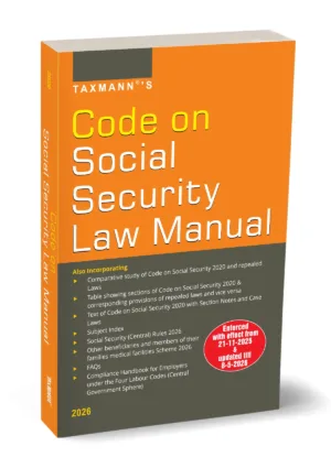 Taxmann Code on Social Security Law Manual by Taxmann Editorial Edition May 2026