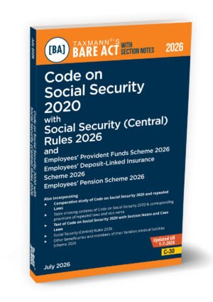 Taxmann Code on Social Security 2020 with Social Security Rules 2026 Bare Act Edition July 2026