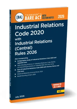 Taxmann Industrial Relations Code 2020 with Industrial Relations Rules 2026 Bare Act Edition July 2026