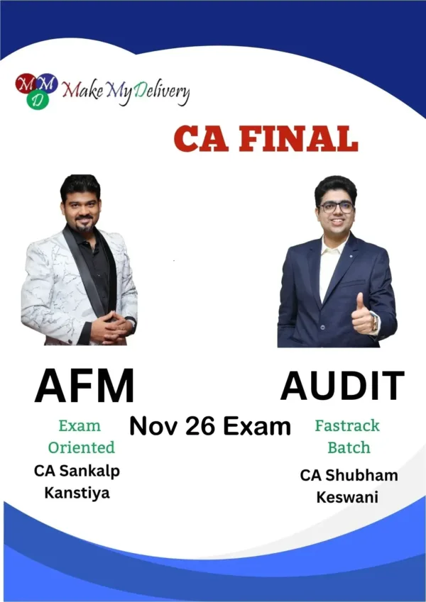 CA Final Audit Fastrack & AFM Exam Oriented Shubham Nov 26