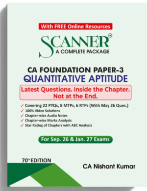 Shuchita Solved Scanner CA Foundation Paper-3 Quantitative Aptitude By CA Nishant Kumar Sept 26 & Jan 27