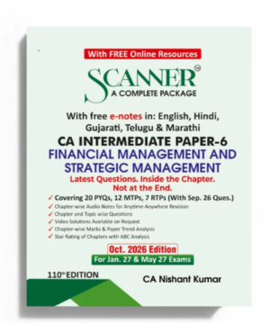 Shuchita Solved Scanner CA Inter FM SM By CA Nishant Kumar 110th Edition Jan & May 27