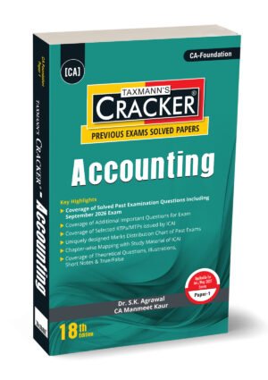 Taxmann CA Foundation Accounting Cracker by Dr. S.K. Agrawal & CA Manmeet Kaur 18th Edition 2026 Jan & May 27