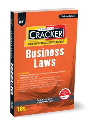 Taxmann CA Foundation Business Laws Cracker By Manmeet Kaur S.K. Agrawal Jan & May 27