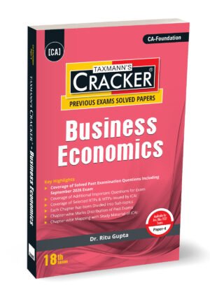 Taxmann CA Foundation Business Economics Cracker By Ritu Gupta Jan & May 27