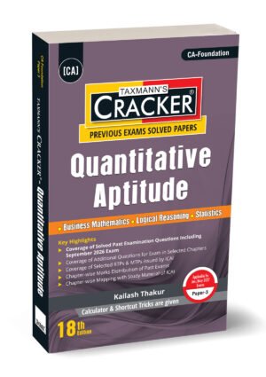 Taxmann CA Foundation Quantitative Aptitude Cracker By Kailash Thakur Jan & May 27