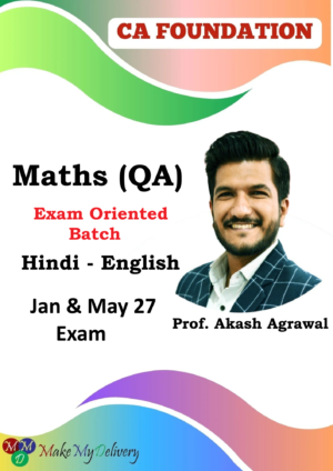 CA Foundation Maths QA Exam Oriented by Prof. Akash Agrawal Jan & May 27
