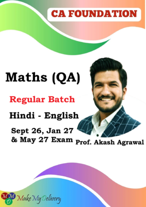 CA Foundation Maths QA Regular by Prof. Akash Agrawal Sept 26 , Jan 27 & May 27