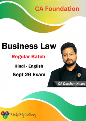 CA Foundation Law Regular by CA Darshan Khare Sept 26