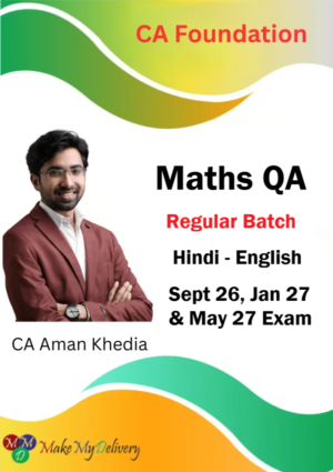 CA Foundation Maths Regular by Prof. Aman Khedia Sept 26 , Jan 27 & May 27
