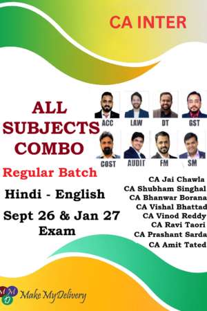 CA Inter Combo Group 1 & 2 Regular by CA Prashant Sarda, CA Ravi Taori, CA Vinod Reddy, CA Bhanwar Borana, CA Vishal Bhattad CA Jai Chawla, CA Shubham Singhal & CA Amit Tated Sept 26 & Jan 27