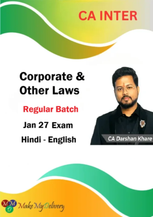 CA Inter Law Regular CA Darshan Khare Jan 27