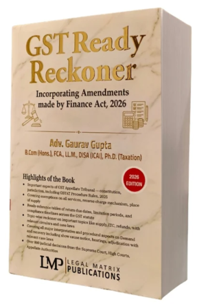 LMP GST Ready Reckoner by Adv. Gaurav Gupta 1st Edition May 2026