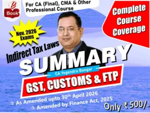 CA Final IDT Compiler Digital Summary Book CA Yogendra Bangar & Vandana Bangar Nov 26 Exam