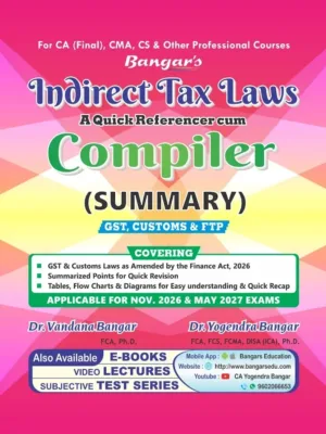 CA Final IDT Compiler Summary Book Yogendra Bangar Nov 26 Exam