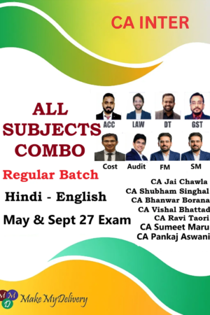 CA Inter Combo Group 1 & 2 Regular by CA Ravi Taori, CA Bhanwar Borana, CA Vishal Bhattad CA Jai Chawla, CA Shubham Singhal, CA Sumeet Maru & CA Pankaj Aswani May & Sept 27