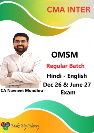 CMA Inter OMSM Regular By CA Navneet Mundhra Dec 26 & June 27