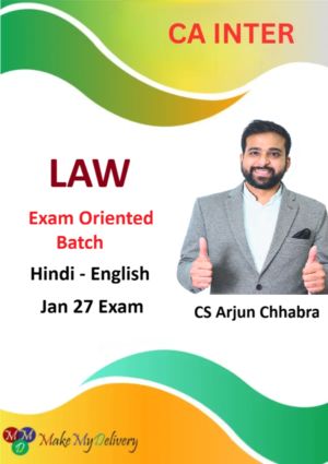 CA Inter Corporate & Other Laws Exam Oriented by CS Arjun Chhabra Jan 27