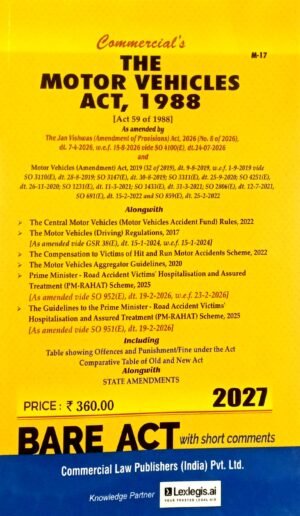 Commercial The Motor Vehicles Act, 1988 Bare Act by Commercial's Editorial Board Latest Edition
