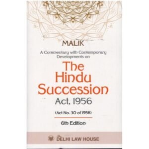 DLH The Hindu Succession Act 1956 By Malik 6th Edition 2026