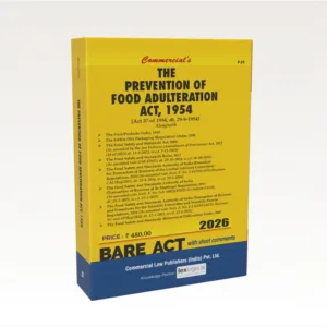 Commercial The Prevention of Food Adulteration Act, 1954 Bare Act by Commercial's Editorial Board Latest Edition
