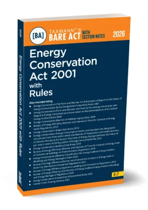Taxmann Energy Conservation Act 2001 with Rules – Bare Act with Section Notes by Taxmann's Editorial Board Edition September 2026