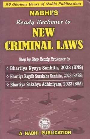 Nabhi Publications Ready Reckoner to New Criminal Laws by Nabhi Board of Editors