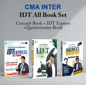 CMA Inter IDT All Books Set - Concepts Book + Questionnaire Book + Express Chart Book by CA Yashvant Mangal For Dec. 26