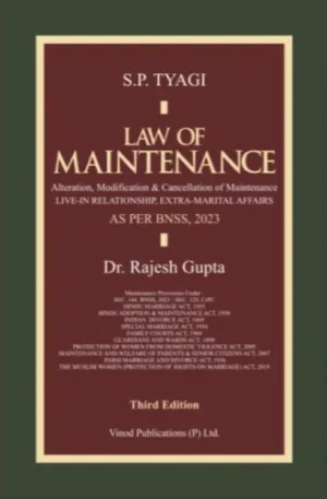 Vinod Publication Law of Maintenance by S P Tyagi 3rd Edition 2026