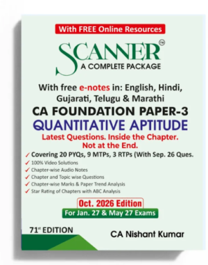 Shuchita Solved Scanner CA Foundation Paper-3 Quantitative Aptitude By CA Nishant Kumar Jan 27 & May 27