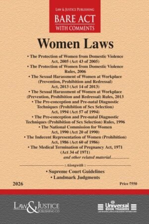 Law & Justice Women Laws Bare Act with Comments Edition 2026