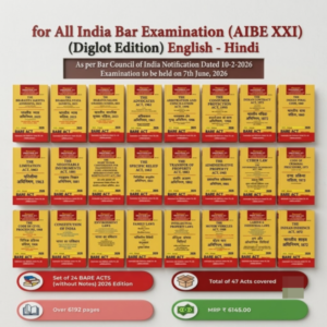 Commercial All India Bar Examination List of 24 Bare Acts (Diglot) Edition 2026