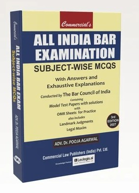 Commercial All India Bar Examination Subject wise MCQs by Adv. Dr. Pooja Agarwal Edition 2027