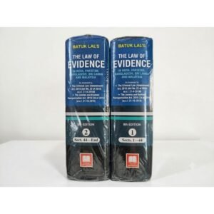 Orient Company The Law Of Evidence (Set Of 2 Vols.) By Batuk Lal’s 8th Edition 2026